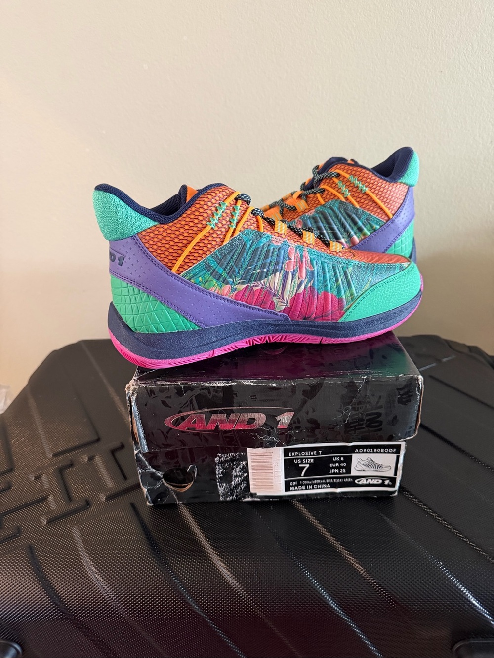 And1 Women's Multicolor Athletic Sneakers - Teal, Purple & Pink Accents